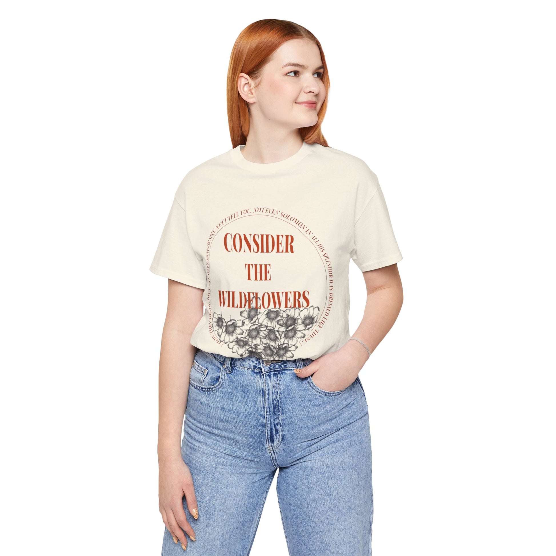 Consider the Wildflowers – Jersey Tee – Cream