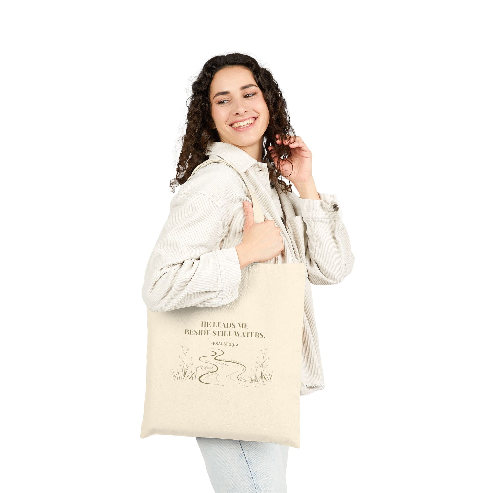 Inspirational Cotton Canvas Tote Bag - Perfect for Everyday Use, Gifts, or Church Events
