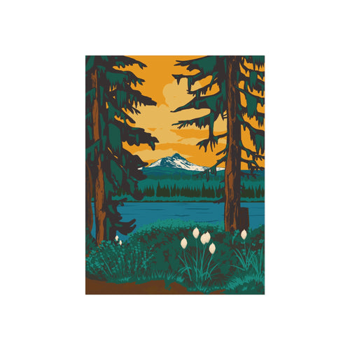Beargrass & Stillness – Vintage Pacific Northwest Art Print